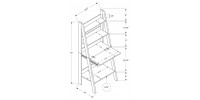 Ladder Style 61"H Desk I7042
